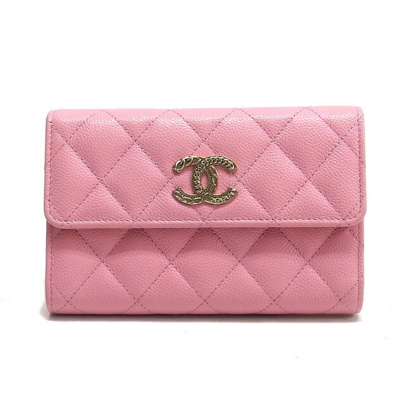 CHANEL Pink Caviar Leather Wallet - Picture 1 of 11